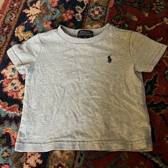 Polo By Ralph Lauren Boys Crewneck Short Sleeve T-shirt -  Size 9M - Gray - Picture 1 of 3